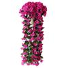 Pendurador de Parede Violeta Simulado Buquê de Flores Artificiais Varanda Parede Interna Decoração de Casamento Flor Planta Simulada Flor de Seda Atacado