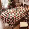 Mantel de Navidad ovalado, impermeable, a prueba de aceite, lavable, de lujo ligero, tacto de alta gama, mantel decorativo con temática navideña nuevo 2024