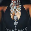 Collar de Joyería de Venta Caliente Transfronterizo Clásico Europeo y Americano Moda Diamante Largo Multicapa Cadena Corporal Cadena de Cintura en stock
