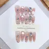 Uñas Portátiles Hechas a Mano Daiyueda, el Sonido del Mar, Conchas de Cola de Pez Estéreo Pintadas a Mano, Parches de Uñas Elegantes Estilo Ojo de Gato