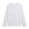Selección estricta de camiseta de manga larga con logo personalizado impreso algodón cuello redondo publicidad camisa cultural ropa de clase camisa base ropa de trabajo de empresa