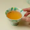 Xícara Mestra de Cerâmica com Pé Alto e Padrão de Osmanthus Pintado à Mão para Uso Doméstico, Xícara de Degustação de Conjunto de Chá Kung Fu de Alta Qualidade