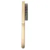 Cepillos de Alambre de Acero para Mayoristas con Mango de Madera 27cm Cepillo Multifuncional para Eliminación de Óxido y Limpieza de Manchas para Manchas Difíciles en el Fondo de las Ollas Cepillo de Alambre de Acero