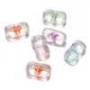 Contas de Coração Preenchidas Acrílicas Foscas Contas de Coração Borboleta Urso Flor Rosa Material para Corrente de Celular Pulseira DIY