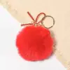 Chaveiro Criativo de Liga com Laço e Pom-Pom, Pingente de Bolsa com Pedras Strass e Bola de Pelúcia, Presente, Atacado Yiwu em Estoque
