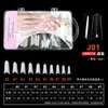 Puntas de Uñas Desgastables Ultra Delgadas Sin Costuras para Manicura, Extensión Sin Limado, Parches de Uñas Transparentes Semitransparentes de Cobertura Total y Media