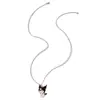 Collares Sanrio Europeos y Americanos Transfronterizos, Lindos Collares Colgantes de Kuromi y My Melody, Cadenas para Clavícula de Dibujos Animados, Accesorios para Niños