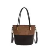 Bolso Pequeño Moda para Mujer Popular Bloque de Color Mate Cesta de Frutas Mini Bolso Cubo Nuevo Bolso de Hombro Cruzado de Alta Gama