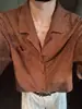 Camisa Cuba Transfronteiriça de Alta Qualidade Manga Curta Corte Limpo Masculina Verão 2026 Nova Camisa Jacquard Vazado Manga Curta