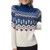 Amazon Suéter de Punto para Mujer Transfronterizo Nueva Moda Jacquard Sencillo Cuello Alto Suéter Interior para Otoño e Invierno Cómodo