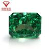 Corte Flor de Hielo Calidad 8A Esmeralda Verde Rectangular Biselado Diamante de Alto Carbono Octagonal Pequeño Invertido Circonio Verde Sintético Piedra Suelta Venta al por Mayor