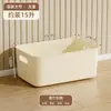 Caixa de Armazenamento Doméstica Estilo Creme com Tampa Caixa de Armazenamento para Miudezas de Mesa Caixa de Armazenamento para Roupas de Guarda-roupa Grande para Organizar Brinquedos