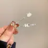 Presilha Lateral para Mulheres, Piranha Pequena com Design Exclusivo Olho de Gato, Acessório de Cabelo para Meninas, Adequada para Cabelos Soltos, Presilha para Franja com Strass