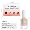Esmalte de uñas con lentejuelas flash transfronterizo nuevo traje de arte de uñas de 4 colores sin cocción esmalte de uñas a base de agua flash nude venta al por mayor