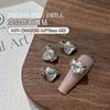 Joyería de uñas flash destaque perla tridimensional cuadrado ovalado mariposa circón pila taladro accesorios para uñas circón acabado