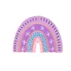 Accesorios coreanos Ins de acrílico multicolor en forma de U con franja arcoíris, accesorios simples de nicho semicirculares para bricolaje