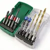 Conjunto de Brocas para Parafusadeira Elétrica, 10 Peças Brocas Helicoidais com Haste Hexagonal, Brocas Magnéticas Resistentes a Impacto, Soquetes Magnéticos