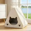 Sofá de Papelão Ondulado Resistente a Arranhões para Gatos Tipo Triangular Integrado com Brinquedo para Gatos Placa de Arranhar Fofa Tipo Triangular Vertical