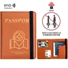 Viagem Internacional Porta-Passaporte de Couro PU Capa Protetora Anti-Roubo RFID Armazenamento de Documentos Porta-Cartão Bolsa para Passaporte Atacado
