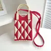 Monedero para Fiesta Estudiantil, Bolso para Teléfono Móvil de Compras, Bolso de Hombro Pequeño Tejido, Bolso de Mano Lindo Versátil, Bolso Cruzado Mini para Mujer
