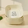 Plato para Escupir Huesos de Grado Alimenticio para el Hogar Plato para Escupir Huesos Plato Desechable Resistente a Caídas Plato para Residuos Mesa de Comedor Plato de Basura Escupir Huesos