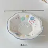 2025 Nuevo Color Bajo Esmalte de Alta Temperatura Vajilla Tazón Lindo Cerámica Arrozera Platos Caseros Alto Valor de Color Tazón de Frutas