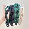 Diadema giratoria para mujer, antideslizante, nueva, de ala ancha, ligera, de lujo, estilo occidental, horquilla para mujer adulta, perla, hecha a mano, elegante, combina con todo.