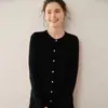 Cardigan de Suéter de Cachemira para Mujer Baicaierong Otoño/Invierno 2026 Diseño Versátil Tejido de Lana
