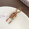 Grampo de Cabelo Pequeno Peixe com Estampa de Leopardo em Acetato para Mulheres, Ferramenta de Penteado para Coque, Pente de Cabelo Simples de Alta Qualidade, Acessório de Cabelo Feminino