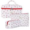 Bolsa Cosmética Portátil Grande Capacidade Floral Pequeno Armazenamento Algodão Acolchoado Portátil Flores Fofas Ins Viagem Estudantes