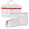 Bolsa Cosmética Portátil Grande Capacidade Floral Pequeno Armazenamento Algodão Acolchoado Portátil Flores Fofas Ins Viagem Estudantes
