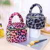 Nueva Bolsa Cosmética de Peluche, Bolsa Cosmética Cilíndrica de Mano, Estampado de Leopardo, Alto Valor Estético, Almacenamiento Portátil para Viajes, Se Puede Bordar
