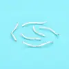 Pulsera Codo Forma de S Brillante Plata de Ley S925 Material para DIY Pulsera Trenzada de Cuerda con Cuentas Hecha a Mano Collar Tubo de Plata Accesorios de Plata