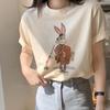 Nueva Camiseta de Manga Corta de Verano 2026 para Mujer, Estilo Trendy Ins, Camiseta Suelta Estampada de Cuello Redondo al por Mayor