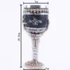 Copo de Vinho Caveira Resina Copo Caveira Personalidade Utensílios de Mesa Ornamentos Escravo Copo de Vinho Caveira Revestimento de Aço Inoxidável