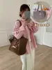 Bolso de hombro con diseño de cachorro bordado, hecho a mano, de gran capacidad, para otoño e invierno, nuevo bolso de pana a cuadros de dos usos para mujer.