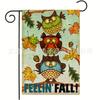 Bandera decorativa para jardín transfronteriza de otoño, nueva, de Acción de Gracias, con estampado de lino de doble cara, para exteriores y patio.