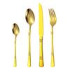 Amazon Transfronterizo Acero Inoxidable 410 Cintura Pequeña Gama Alta Restaurante Occidental Juego de Cuchillo y Tenedor para Bistec Postre Café Cuchara
