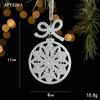 Decoraciones Navideñas Hong Kong Heng brillo blanco suministros para diseño de escena anillo de ratán para colgar en la puerta colgante para tienda