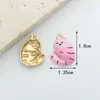 Pendientes de gato creativos de dibujos animados lindos transfronterizos, accesorios de joyería DIY de diseño de nicho, colgantes para llavero