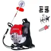 Cortacésped de Hombro Gasolina Desbrozadora de Alta Potencia Cosechadora Pequeña de Gasolina para el Hogar Cortadora de Césped para Deshierbe de Jardín
