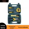 Conjunto de 8 peças de ferramentas de emergência domésticas, conjunto de ferramentas de combinação manual, suprimentos de hardware