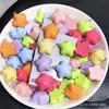 Nuevo Colgante Perforado de Estrella de Cinco Puntas Dudu Accesorios de Resina Pegamento de Crema DIY Pulsera Llavero con Cuentas Accesorios