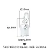 Plata de Ley S925 Colgante Seiko de Plata Lisa Brillante Flor de la Mañana Tulipán Pulsera de Cristal con Cuentas DIY Accesorios de Plata