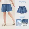 Shorts Jeans Macios de Verão para Meninas 2026 Novo Estilo Soltos para Usar no Verão para Crianças Maiores, Antibacterianos, Resistentes ao Desgaste, Calças Laváveis