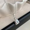 Collar Colgante de Bolsita de Dinero de Plata Niche Estilo Lujo Ligero para Mujer, Cadena de Clavícula Sencilla y Versátil Chapada en Plata S925, Cadena de Cuello Personalizada