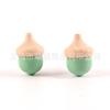 Cor Madeira ACORN brinquedos graffiti feitos à mão crianças diy educação infantil arte adereços 3.5x 2.5cm noz de lótus