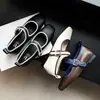 Sapatos Mary Jane Color Block de Couro Bovino para Mulheres, Sapatos de Salto Médio, Novo Estilo para o Início da Primavera, Bico Quadrado em Couro Genuíno, Sapatos de Uma Tira com Decote Baixo, Tamanho 40 para Mulheres