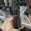 Adorno de Torre Wen Chang de Piedra Bianstone Color Tinta Negro Natural, Torre de Jade Negro de Nueve Pisos y Trece Pisos, Artesanía para Escritorio de Oficina