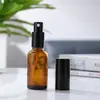 Botella de Vidrio Marrón para Aceite Esencial Portátil con Gotero Botella Rellenable 30ml Envase de Líquido Esencial Botella Vacía Botella de Spray